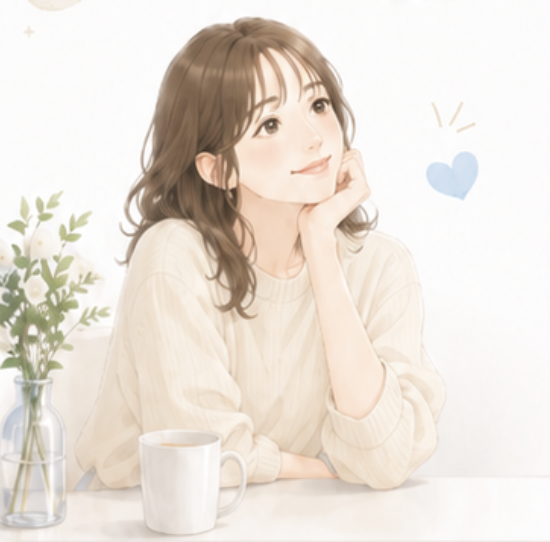 カフェで出会いについて考える女性